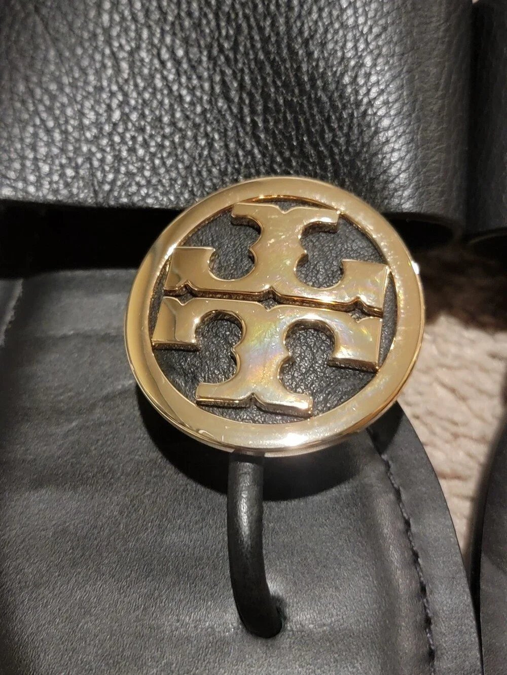 Tory Burch Benton Bands Sandals Black Size 7.5